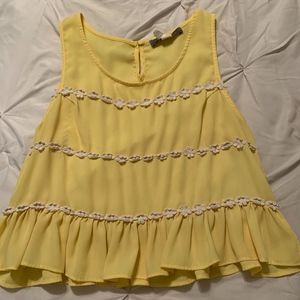finn & clover Yellow Daisy Tank Size M